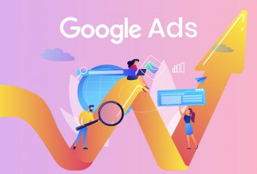 Human Icons on arrow representing Google ads